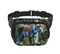 Poezjzw Lucky Tiger Sac banane de voyage adapté pour la course à pied, le cyclisme et les aventures en plein air, pour ranger des téléphones portables et des cartes de crédit, noir, One Size