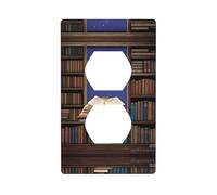 Poezjzw Magic Books on Bookshelf Pattern Outlet Plate Wall Plate Light Switch Plate Decorative For Kitchen Bathroom Bedroom Farmhouse Decor