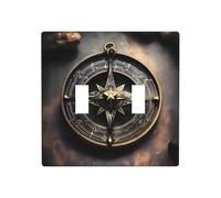 Poezjzw Magical Design Plaque murale décorative pour interrupteur à double bascule Motif runes nordiques 11,4 x 11,4 cm