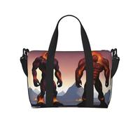 Poezjzw Magma Sac fourre-tout de voyage géant résistant à l'eau Sac de voyage pliable, noir, One Size