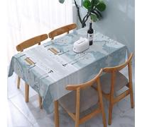 POEZJZW Nappe à motif oiseaux dans le parc sur une journée de neige pour table de mariage rectangulaire vintage pour dîner, goûter, décoration d'intérieur, 137 x 183 cm