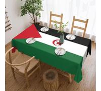 POEZJZW Nappe décorative rectangulaire à motif drapeau du Sahara occidental - Résistante aux éclaboussures et à l'huile - Convient pour tables à manger et tables basses - 137,2 x 182,9 cm