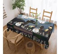 POEZJZW Nappe décorative rectangulaire en dentelle avec motif dinosaure - 137,2 x 182,9 cm - Résistante aux éclaboussures et à l'huile - Convient pour les tables à manger et les tables basses