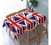 POEZJZW Nappe rectangulaire à motif drapeau du Royaume-Uni - 137 x 183 cm - Convient pour les tables à manger, les tables basses, les fêtes et les événements familiaux
