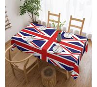 POEZJZW Nappe rectangulaire en dentelle avec motif drapeau du Royaume-Uni, 137 x 183 cm, convient pour les tables à manger, les tables basses, les fêtes et les événements familiaux