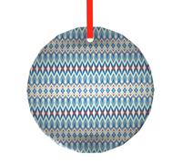 Poezjzw Ornements ronds en verre à motif de diamants à suspendre pour sapin de Noël, décoration d'intérieur, rassemblements, souvenirs