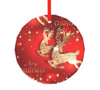 Poezjzw Ornements ronds en verre à suspendre pour sapin de Noël, décoration d'intérieur, rassemblements, souvenirs