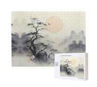 Poezjzw Où voir la lune puzzles pour adulte 500 pièces puzzle en bois pour la famille ami décoration murale art mural 50,4 x 38,1 cm