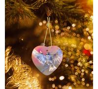 Poezjzw Pendentif de Noël en céramique avec motif oiseau en vol, convient pour la maison, les centres commerciaux et les fêtes de fin d'année
