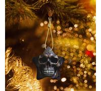 Poezjzw Pendentif de Noël en céramique avec motif tête de mort de couleur cuivre pour la maison, les centres commerciaux et les fêtes de fin d'année
