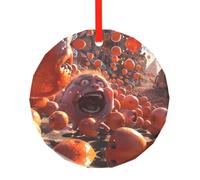 Poezjzw Pendentif de Noël en verre avec motif fruits fous - Convient pour la maison, les centres commerciaux et les fêtes de fin d'année