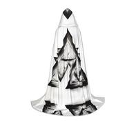 POEZJZW Phayah Christma Sweat à capuche Halloween sorcière sorcellerie | Poncho à capuche avec motif triangle aigu pour cosplay, Halloween, fête costumée, bal masqué