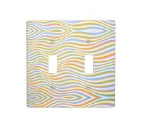 Poezjzw Plaque murale décorative à double bascule, motif artistique, texture abstraite, taille standard 11,4 x 11,4 cm