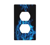 Poezjzw Plaque murale décorative à motif flamme bleue - Dimensions : 11,4 x 7 cm - Pour zones résidentielles et commerciales