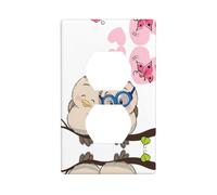 Poezjzw Plaque murale décorative avec motif oiseaux d'amour - Dimensions : 11,4 x 7 cm - Pour zones résidentielles et commerciales