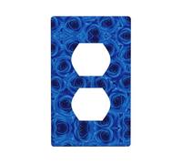 Poezjzw Plaque murale décorative avec motif rose bleue - Dimensions : 11,4 x 7 cm - Pour zones résidentielles et commerciales