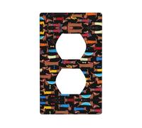 Poezjzw Plaque murale décorative avec motif teckels I Love My Dog - Dimensions : 11,4 x 7,9 cm