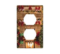 Poezjzw Plaque murale décorative pour cheminée de Noël - Dimensions : 11,4 x 7 cm - Pour zones résidentielles et commerciales