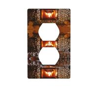 Poezjzw Plaque murale décorative pour cheminée de Noël, Nouvel An, 11,4 x 7 cm pour zones résidentielles et commerciales
