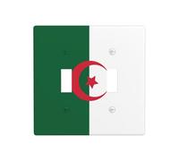 Poezjzw Plaque murale décorative pour interrupteur à bascule Motif drapeau de l'Algérie 4,5 x 11,4 cm
