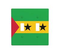 Poezjzw Plaque murale décorative pour interrupteur à bascule Motif drapeau de Sao Tomé et Principe 4,5 x 11,4 cm