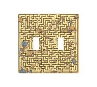 Poezjzw Plaque murale décorative pour interrupteur à bascule Motif labyrinthe au trésor 11,4 x 11,4 cm