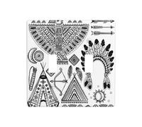Poezjzw Plaque murale décorative pour interrupteur à double bascule, motif tipi, bandeau, tipi en forme de plume, 11,4 x 11,4 cm