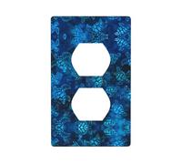 Poezjzw Plaque murale décorative pour interrupteur Motif tortue de mer Bleu 11,4 x 7,9 cm
