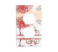 Poezjzw Plaque murale décorative pour la Saint-Valentin Motif cœur Rouge 11,4 x 7 cm pour zones résidentielles et commerciales
