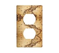 Poezjzw Plaque murale décorative simple avec motif carte du monde - Plaque murale décorative - Dimensions : 11,4 x 7,9 cm