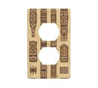 Poezjzw Plaque murale décorative vintage Aloha Tiki motif pour interrupteur, 11,4 x 7,9 cm