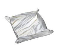 Poezjzw Plateau à bijoux en cuir marbré doré veiné, pour table de nuit, bureau, petite assiette de voyage pour clé, portefeuille, montre, pièce de monnaie Taille M
