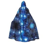 POEZJZW Poncho à capuche avec intelligence artificielle - Pour Halloween - Pour femme et homme
