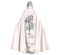 POEZJZW Poncho à capuche pour femme et homme avec motif koala mignon maman et bébé