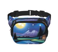 Poezjzw Pool Of Stars Sac banane de voyage adapté pour la course à pied, le cyclisme et les aventures en plein air, pour ranger des téléphones portables et des cartes de crédit, noir, One Size