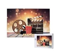 Poezjzw Popcorn And Film Equipment Puzzle classique 1000 pièces Puzzle en bois Décoration d'intérieur moderne Jeu intellectuel 75 x 50 cm