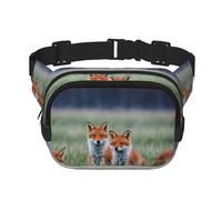 Poezjzw Prairie Fox Sac banane de voyage pour course à pied, cyclisme et aventures en plein air, téléphone portable et cartes de crédit, noir, One Size