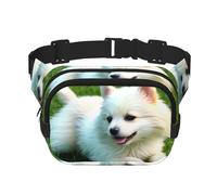 Poezjzw Puppy In The Grass Sac banane de voyage adapté pour la course à pied, le cyclisme et les aventures en plein air, ranger des téléphones portables et des cartes de crédit, noir, One Size