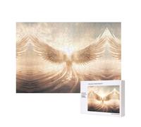 Poezjzw Puzzle ailes d'ange pour adulte 300 pièces puzzle en bois pour la famille ami décoration murale art mural 15,7 x 27,9 cm