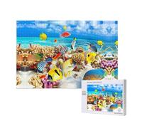 Poezjzw Puzzle classique de plongée Bluebird 1000 pièces en bois moderne décoration d'intérieur jeu intellectuel 75 x 50 cm