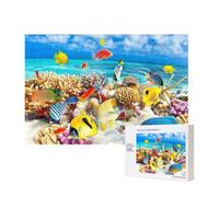 Poezjzw Puzzle classique de plongée Bluebird 300 pièces en bois moderne décoration d'intérieur jeu intellectuel 28 x 40 cm