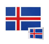 Poezjzw Puzzle classique drapeau de l'Islande adulte 1000 pièces en bois moderne décoration d'intérieur jeu intellectuel 75 x 50 cm
