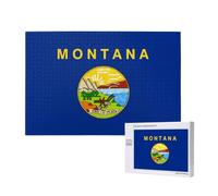 Poezjzw Puzzle classique en bois avec drapeau de l'État du Nebraska - 1000 pièces - Décoration d'intérieur moderne - Jeu intellectuel - 75 x 50 cm