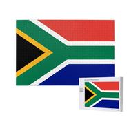 Poezjzw Puzzle classique en bois avec drapeau sud-africain pour adulte, 1000 pièces, décoration intérieure, jeu intellectuel, 75 x 50 cm