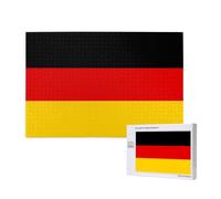 Poezjzw Puzzle classique en bois pour adulte - Drapeau allemand - 1000 pièces - Décoration d'intérieur moderne - Jeu intellectuel - 75 x 50 cm