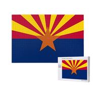 Poezjzw Puzzle classique en bois pour adulte - Drapeau de l'Arizona - 1000 pièces - Décoration d'intérieur moderne - Jeu intellectuel - 75 x 50 cm