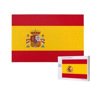 Poezjzw Puzzle classique en bois pour adulte - Motif drapeau espagnol - 1000 pièces - Décoration d'intérieur moderne - Jeu intellectuel - 75 x 50 cm