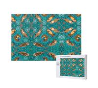 Poezjzw Puzzle classique Loutres amoureuses de 1000 pièces en bois moderne Décoration d'intérieur Jeu intellectuel 75 x 50 cm
