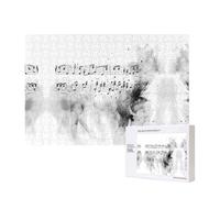 Poezjzw Puzzle de partition musicale pour adulte - Puzzle en bois de 300 pièces pour la famille et les amis - Décoration murale - 15,7 x 27,9 cm