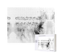 Poezjzw Puzzle de partition musicale pour adulte - Puzzle en bois de 500 pièces pour la famille et les amis - Décoration murale - 50,4 x 38,1 cm